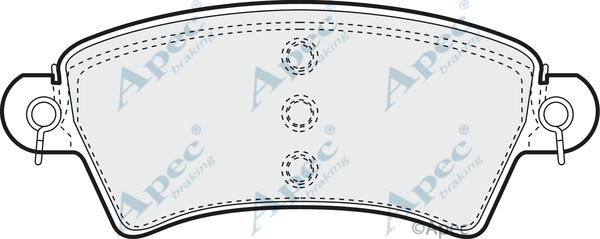 APEC BRAKING Комплект тормозных колодок, дисковый тормоз PAD1107